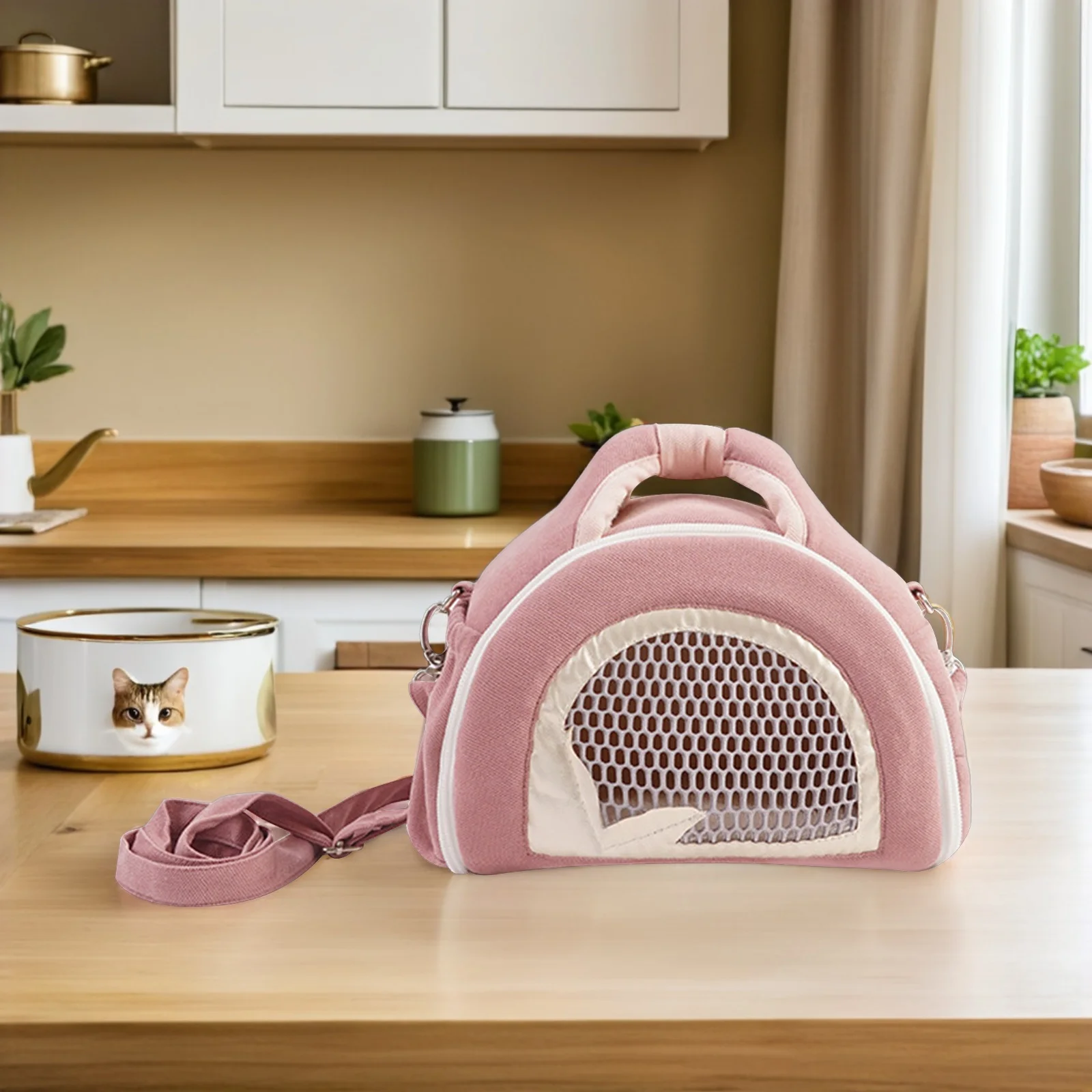 

Pet Carrier Small Animal Outing Bag for Guinea Pig Rabbit Kitten Autumn Winter Comfortable Ventilated Travel Accessory