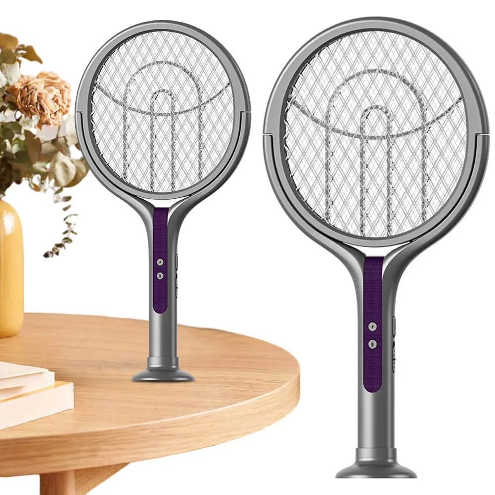 

Rotating Head Bug Zapper Racket Rechargeable Electric Fly Swatter Fly Killer and Mosquito Trap Lamp for Indoor Outdoor