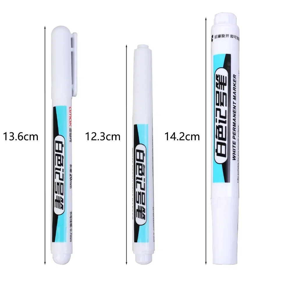 0.7/1.0/2.5MM White Permanent Marker Pens Markers Paint Pen For Wood Rock Plastic Glass Stone Meta Canvas Ceramic Art Supplies image 6