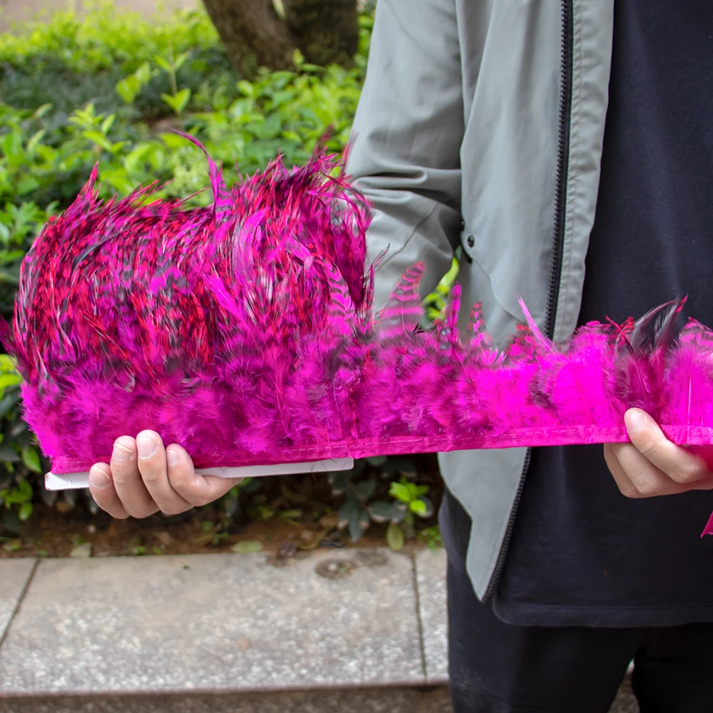 Fringe Ribbon Sewing - Ruban de plumes de faisan naturelles
