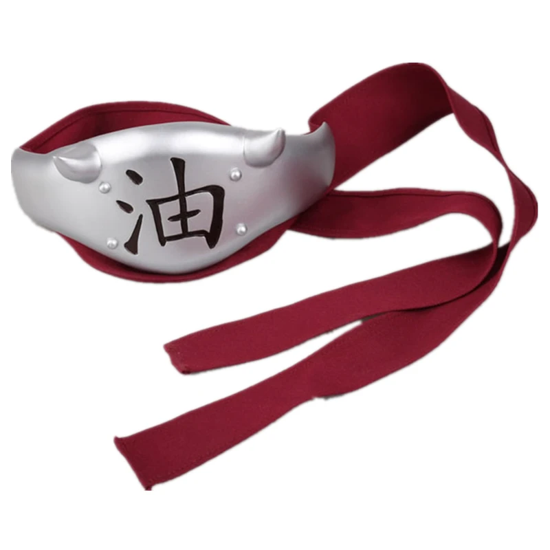 Anime NARUTO Konohagakure No Sato Jiraiya Cosplay Accessories Rebellious Headband Guard Warrior Belt Flapper Headwear Props