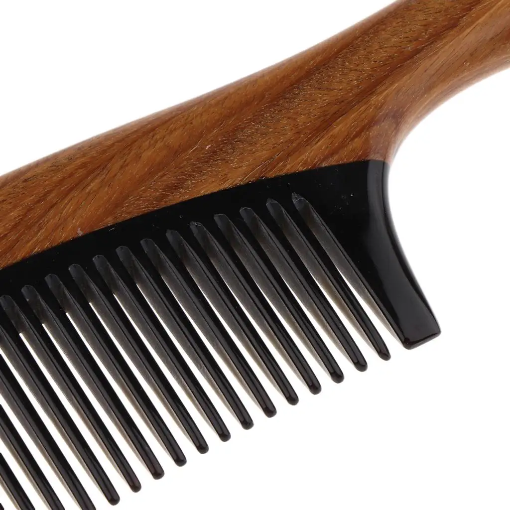 

Расческа из сандалового дерева с широкими зубьями, антистатическая, деревянная, для распутывания волос, профессиональный инструмент для укладки волос