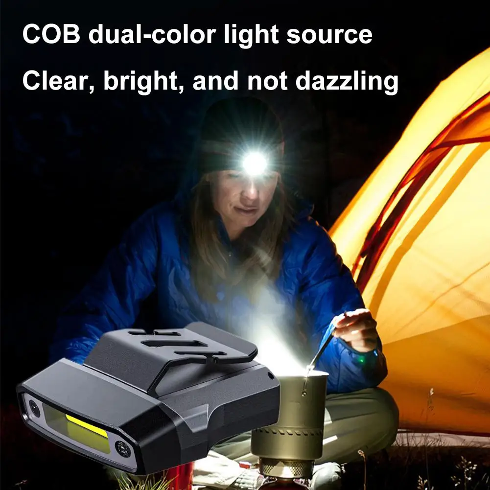 Headlight Fishing Specific Cap Clip Light Sensing Strong Light Charging Head Mounted Clip On Ultra Long Endurance Night Fishing