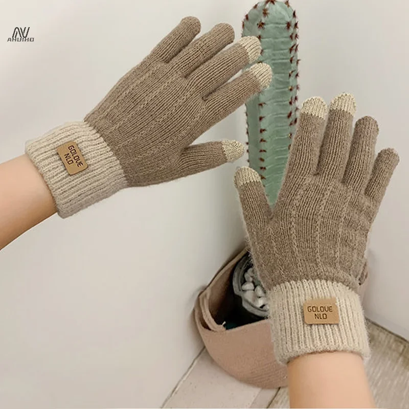 

Plush Warm Winter Soft And Thick Korean Style Fingerless Bear Gloves For Casual Outdoor Girls As Gifts