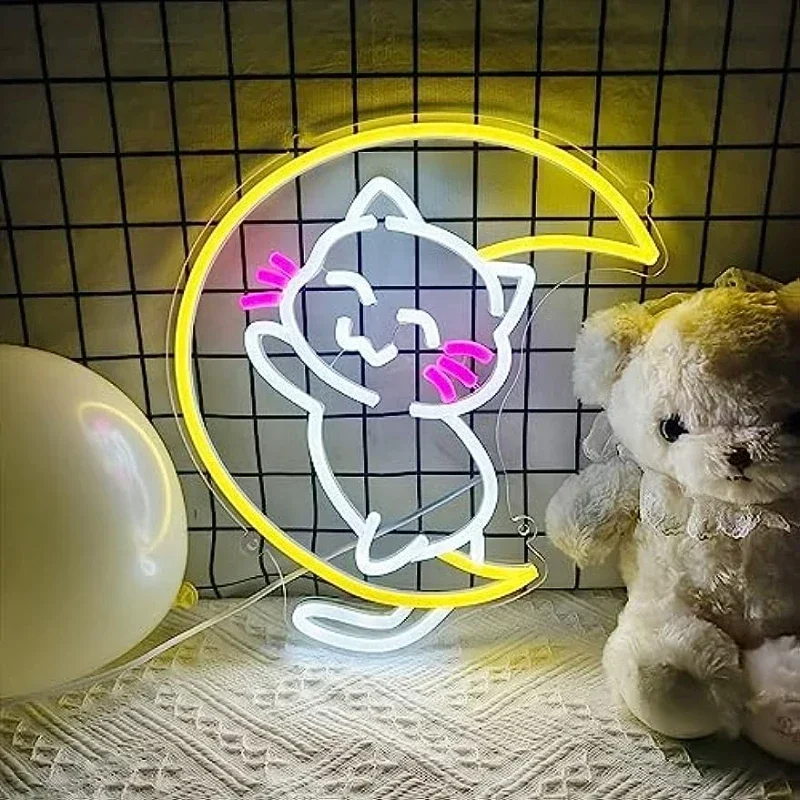 

Неоновая вывеска «Милый кот» с USB-питанием, диммируемая светодиодная неоновая лампа, настенный декор для зоомагазина, кошачьего домика, гостиной, вечеринок, подарков на день рождения