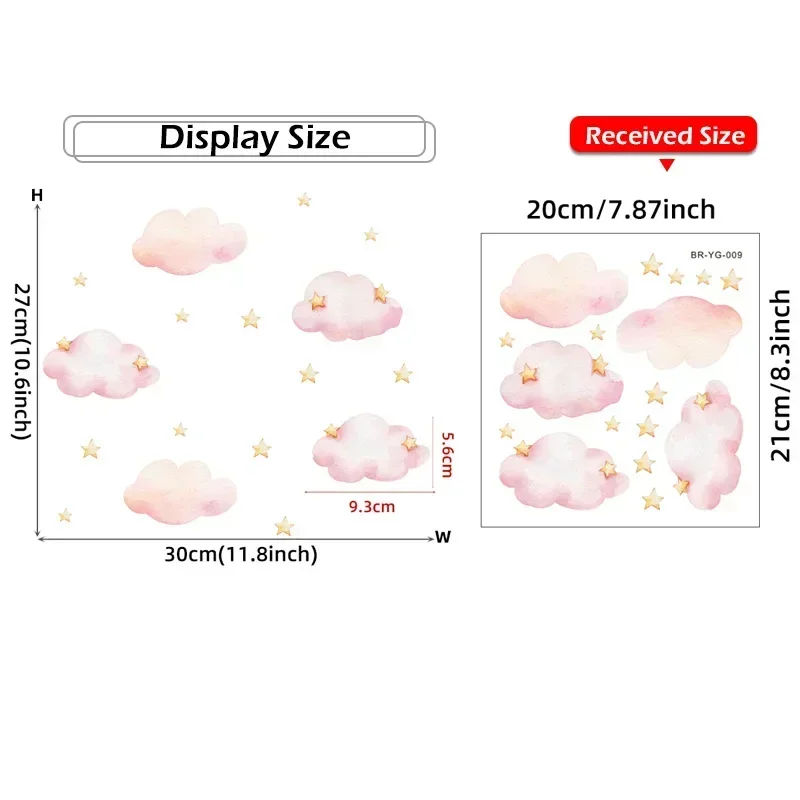 Cartoon Cloud Luminous Stickers Glow in The Dark Stars Wall Stickers for Kids Rooms Bedroom Ceiling Home Decoration Wall Decals