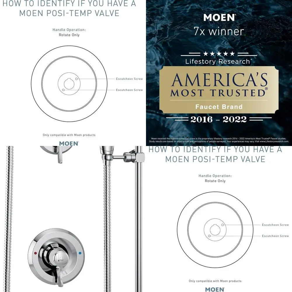 

Экологичная хромированная накладка для душа и ручного душа с балансировкой под давлением и третьем клапаном