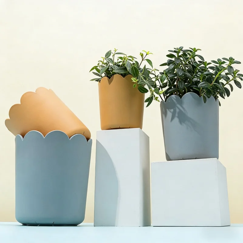 Nordic-style creative simple thickened resin gallon pot, special flower pot for succulents, balcony rooftop green plant planting