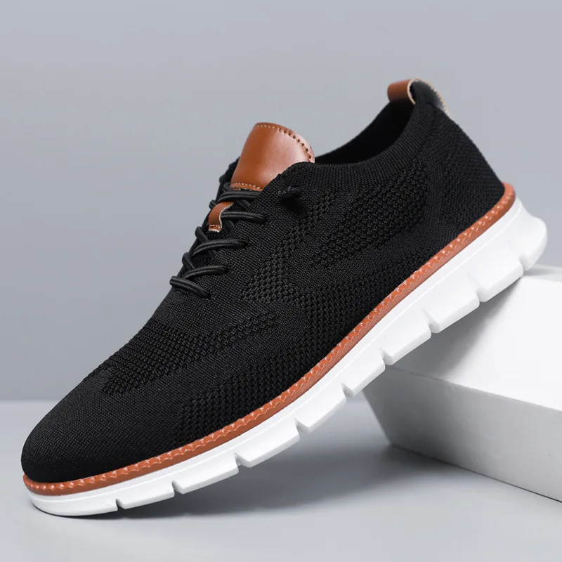 

Men's Sneakers Mesh Mens Vulcanized Shoes Breathable Knit Casual Summer Loafers 2024 New Plus Size Outdoor Sneakers Zapatillas