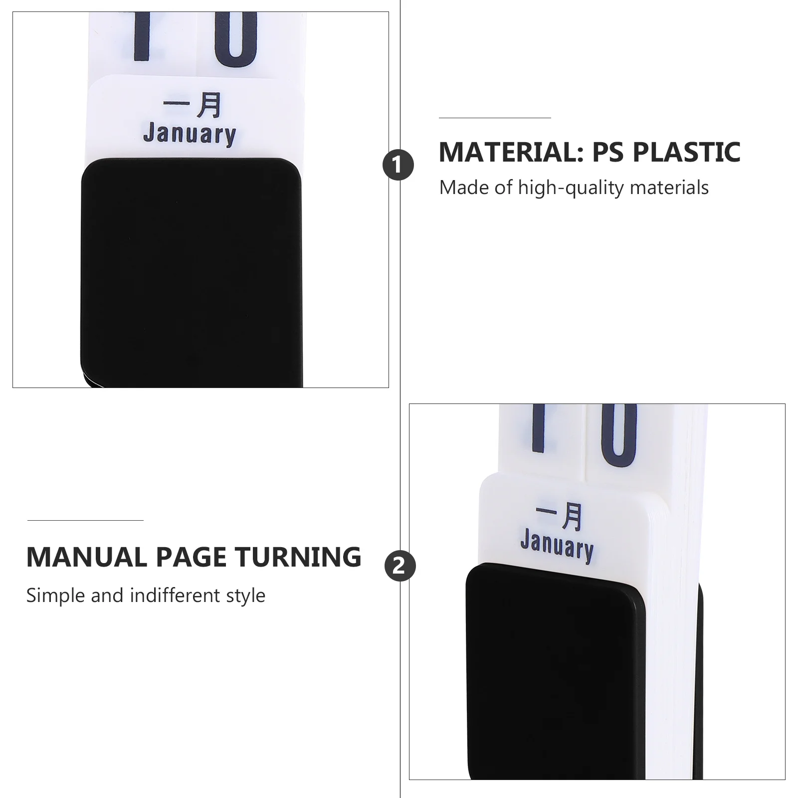 

Пластиковый настольный вечный календарь с ручным управлением в скандинавском стиле, креативный настольный декоративный календарь для домашнего офиса, общежития