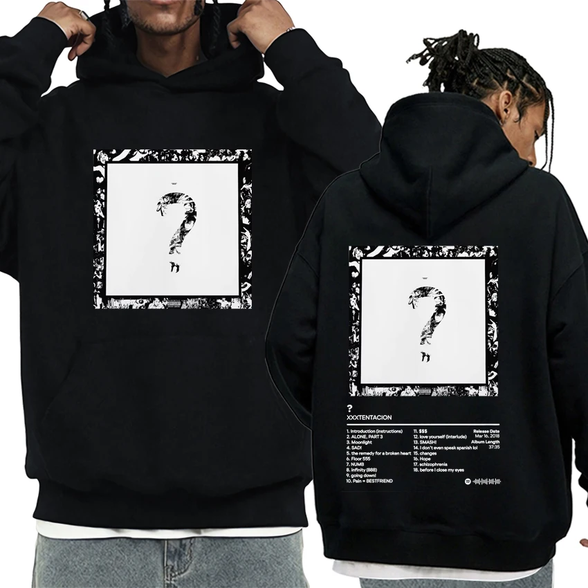 

Худи Rapper XXX с графическим альбомом, унисекс, хип-хоп, уличная одежда оверсайз, для мужчин и женщин, винтажная флисовая толстовка с длинным рукавом, пуловеры