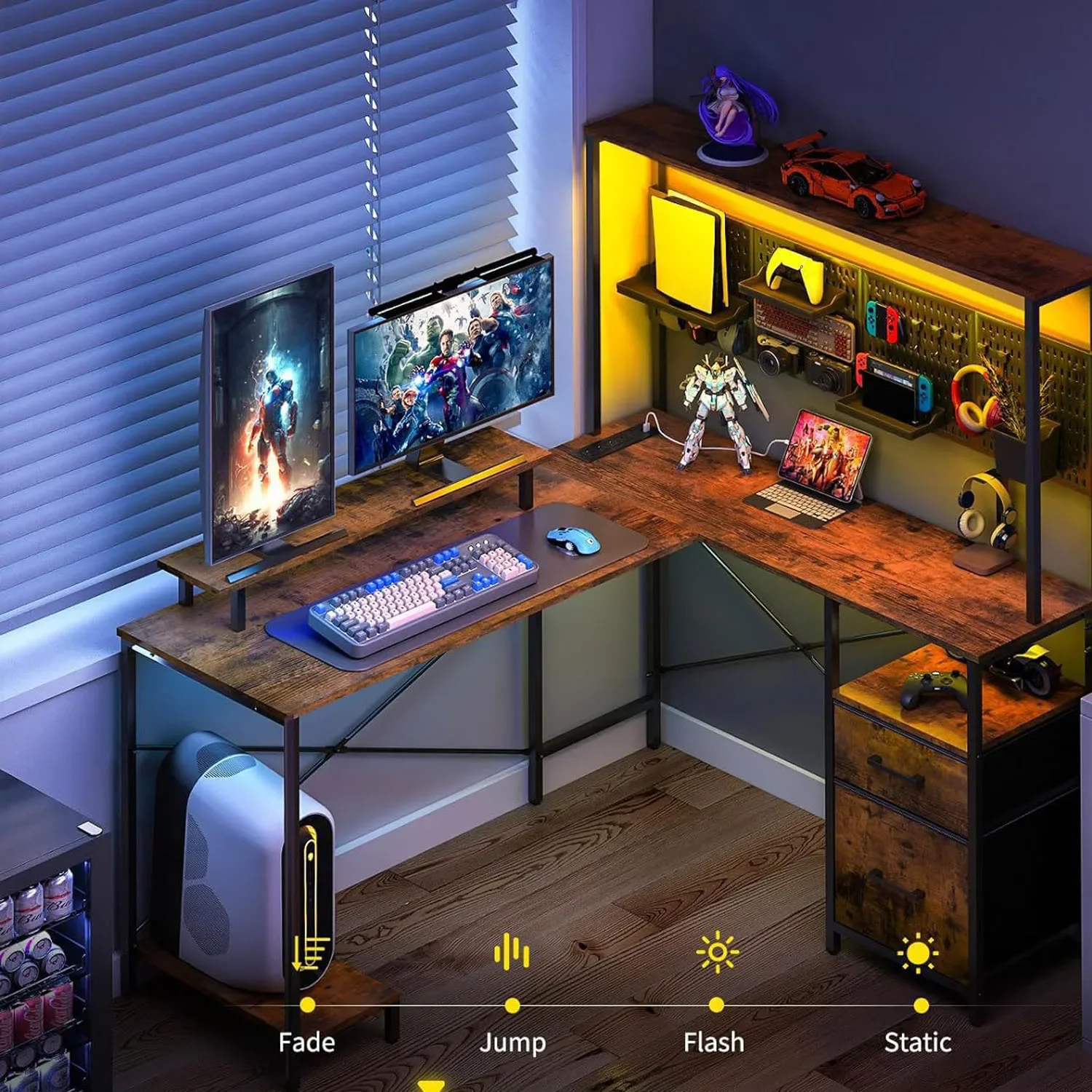 

-Портативный дизайн, деревянная доска, фиксированный компьютерный стол для домашнего офиса