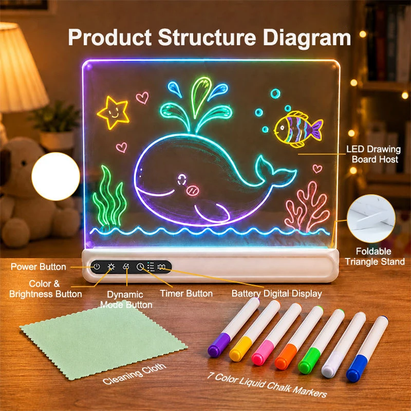 LED Drawing Board for Kids, 16
