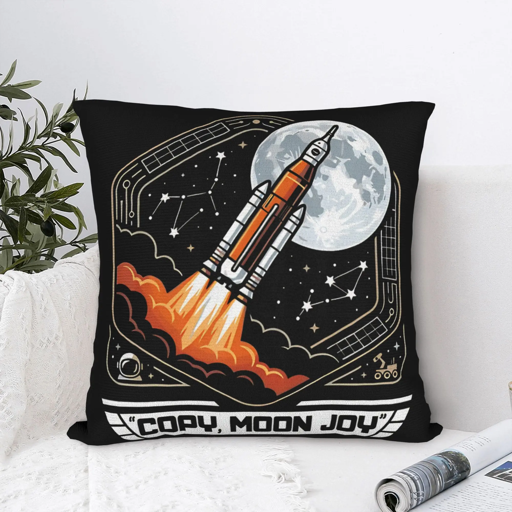Pillow Case Copy Moon Joy Print  Pillow Cover For Sofa Home Decoration Morden Pillowcases