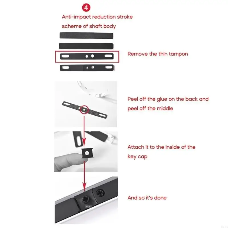62ka Space Bar Baresosection Foam для механической клавишной спутниковой панели вала звукоизоляционная хлопковая прокладка 6.25U