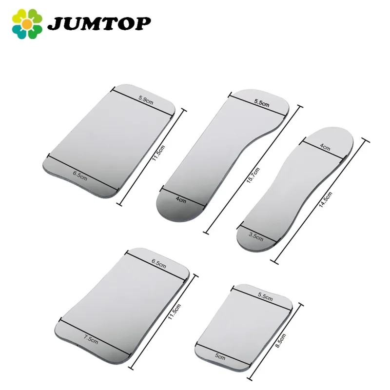 

JUMTOP 5Pcs/Set Dental Orthodontic Mirrors Intraoral Mouth Mirror Reflector Photographic Glass Double-Sided Mirrors