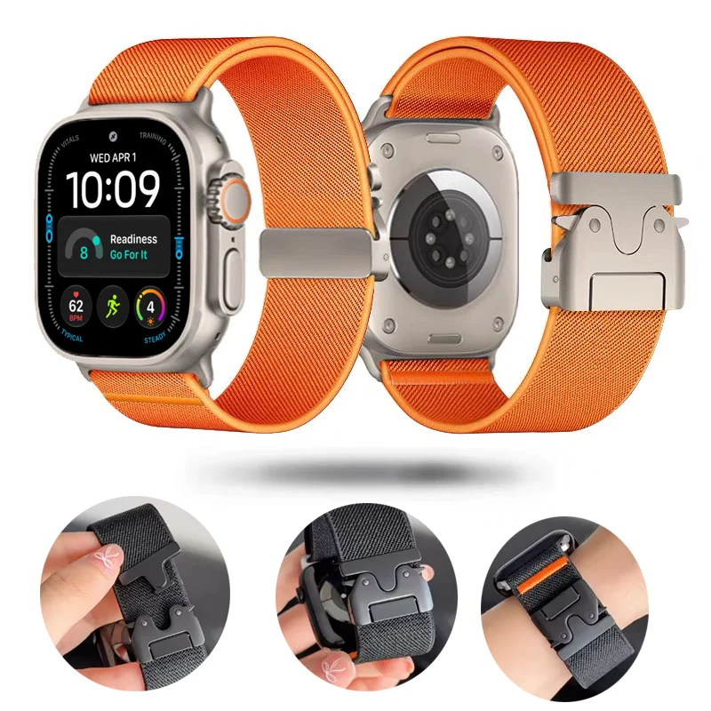 Parachute Straps For Apple Watch ultra 3 4 Band 49mm 45mm 46mm 44mm 42mm 40mm correa Bracelet IWatch Series 12 11 10 9 8 7 6 SE