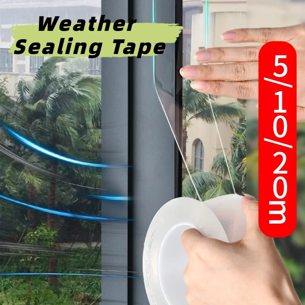 

20/10/5 м изоляционные ветрозащитные уплотнительные ленты, прозрачные уплотнительные ленты для дверей, окон, уплотнительные ленты для зимних блоков, холодный герметик для сквозняков