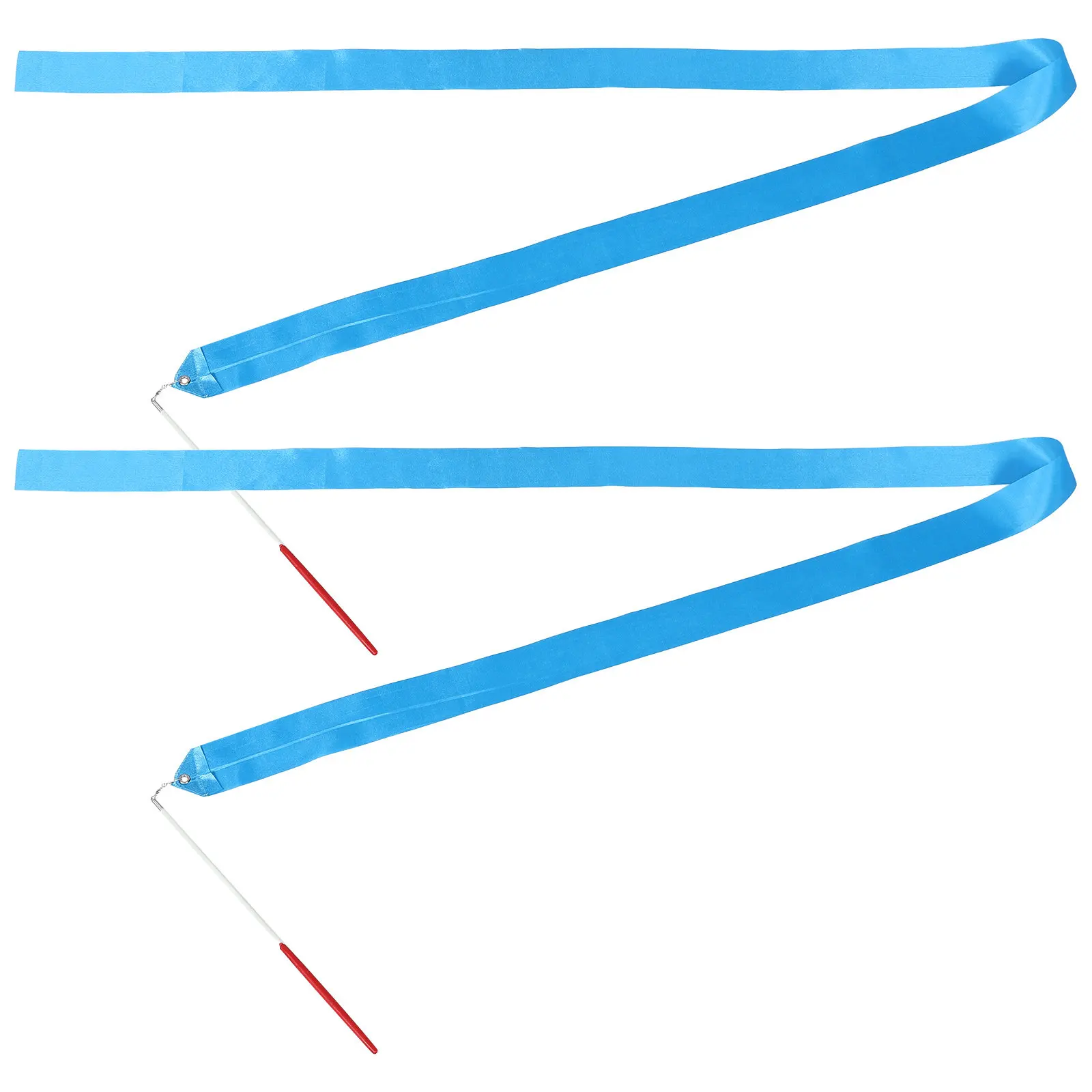 2Pcs Gymnastics Ribbon Streamers Artistic Dance Twirling Ribbon Wand for Kids Girls Rhythmic Gymnastics Training Performance