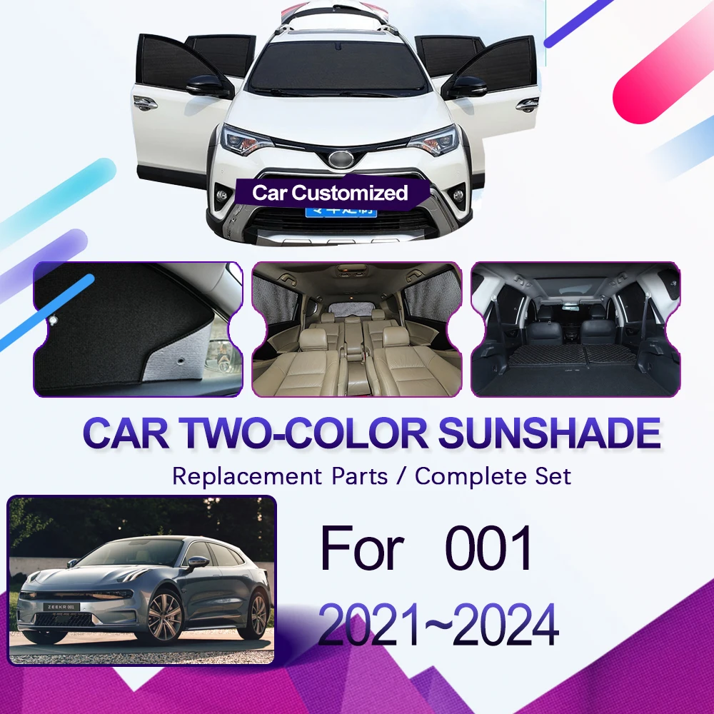 For Zeekr 001 Accessories 2021~2024 2022 Car Coverage Sunshades Anti-UV Auto Sunscreen Window Sunshades Covers Car Accessories