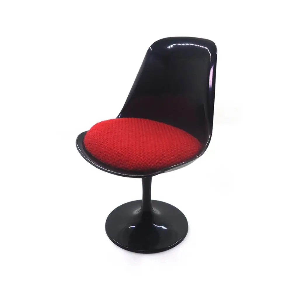 1/6 Scale Doll Round Legged Chair Scene Model Doll Accessories Miniature Rotating Leisure Chair Photo Props Playing House