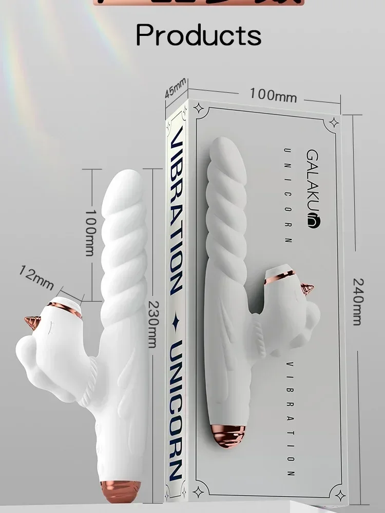 الإناث الاستمناء لعبة الجنس هزاز يونيكورن على شكل التدفئة دسار آلة البظر مصاصة عصا تدليك أدوات Sexshop للبالغين #3