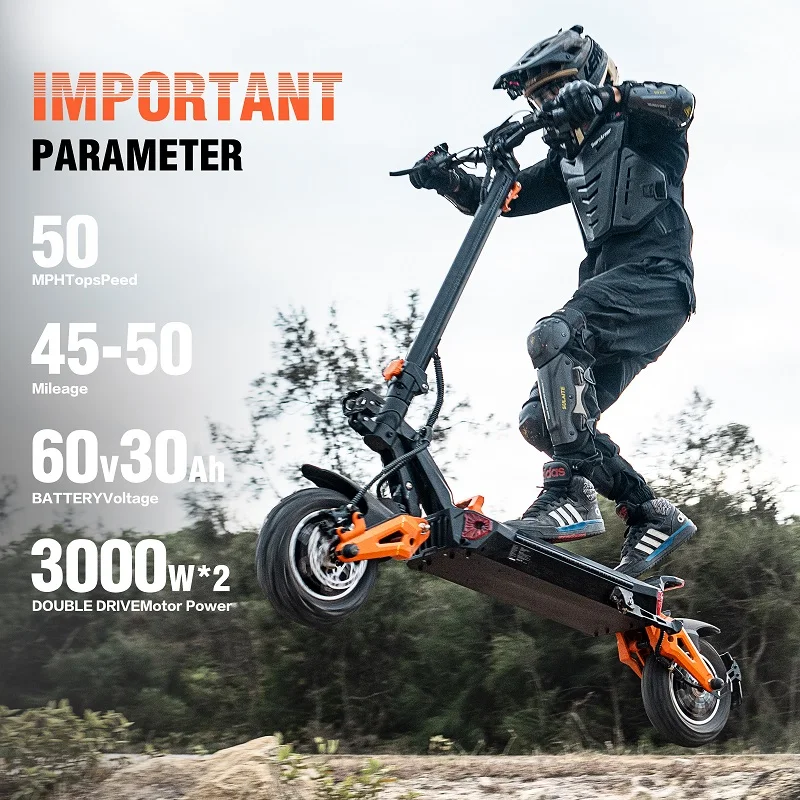 

American warehouse dropshipping 11 inch electric scooter 6000W60V30AH lithium battery scooter high-power electric bicycle
