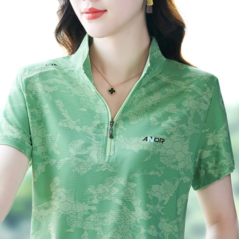 Tops Women Polo Summer 2024 Shirt Top Women's T-shirts Lady Female Tee Short Sleeve Womens Blouses T-shirt Golf Wear Pulovers