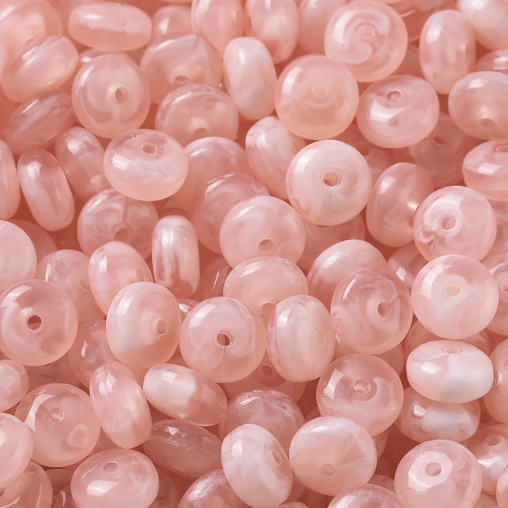 50 stuks gekleurde acryl twee kleuren kralen platte ronde spacer kralen voor doe-het-zelf oorbellen kettingen armbanden sieraden maken bevindingen