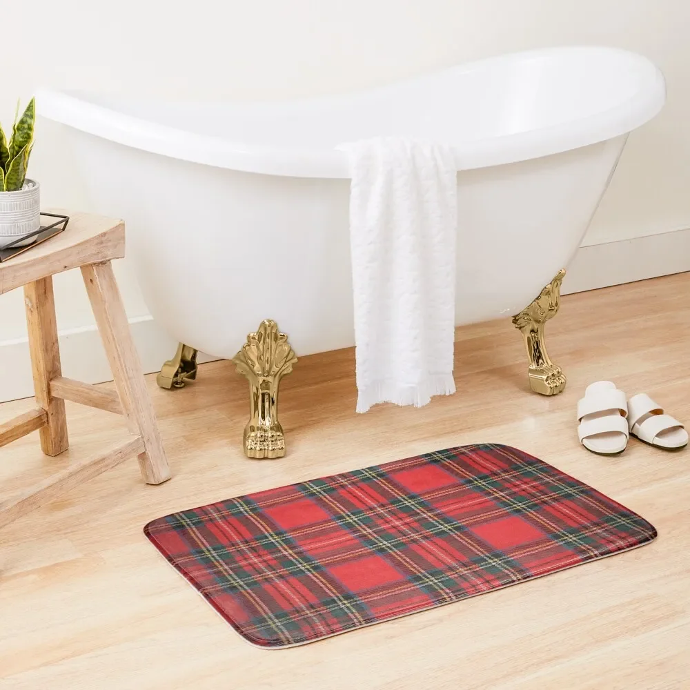 Royal Stewart Tartan Bath Mat Toilet Accessories Bathroom Non-Slip Bathtub Mat