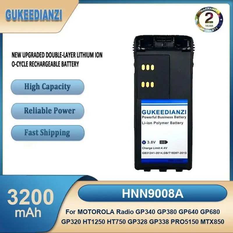 

HNN9008A 3200mAh walkie-talkie Battery For MOTOROLA Radio GP340 GP380 GP640 GP680 GP320 HT1250 HT750 GP328 GP338 PRO5150 MTX850