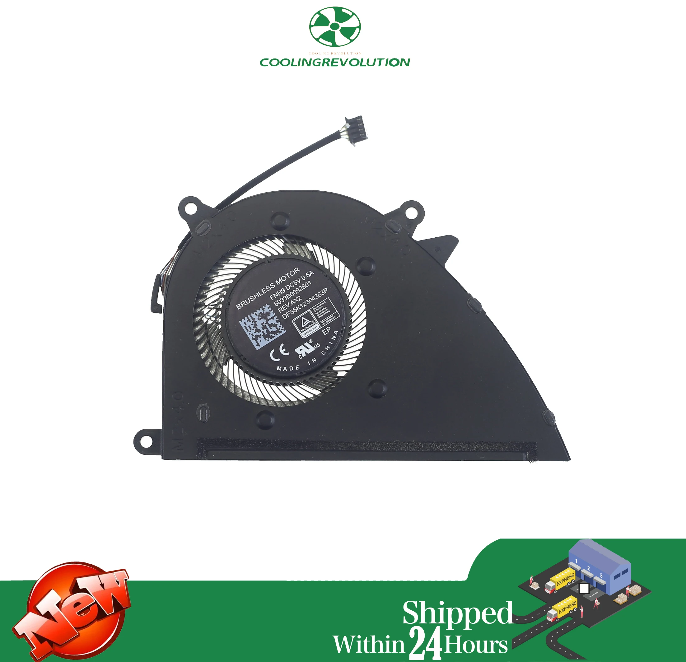 Laptop CPU Cooling Fan DC5V 4Pin For HP 17-CN 17-CP Probook 470 G8 G9 6033B0092801