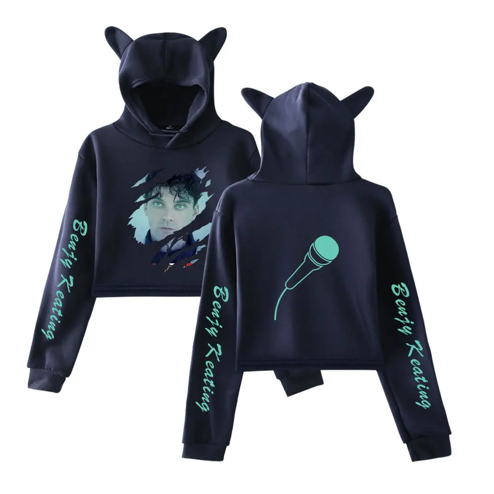 Benjy Keating kawaii sets women Printed Rabbit ears  causal music fans  hoodies  short Sleeve unisex  sweatshirt