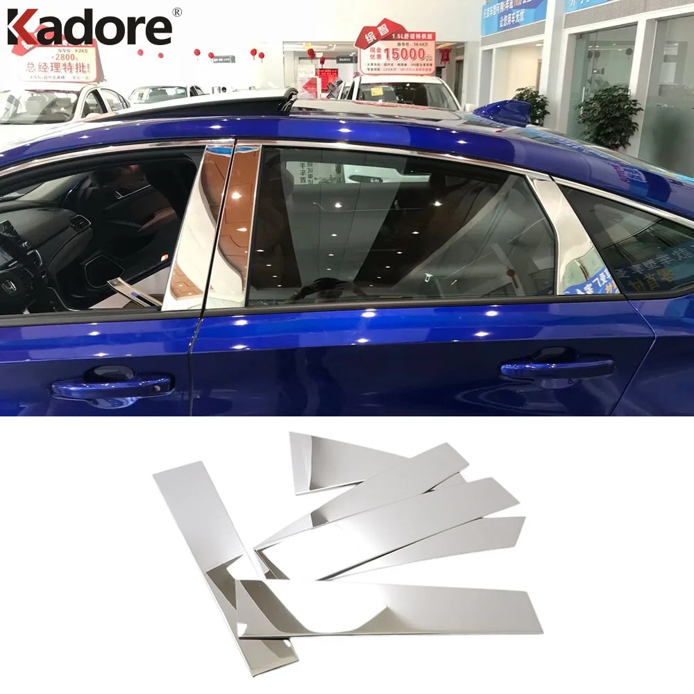 For Honda Accord 2018 2019 2020 2021 2022 Stainless Steel Window Center Pillar Posts Sills Cover Molding Trim Car Accessories view 5