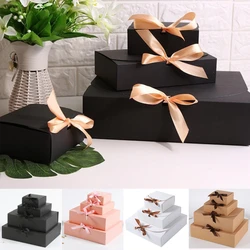 10pcs Black White Gift Box Small Gifts Packaging Box Kraft paper Bridesmaid Box,Wedding,Present,Birthday,Christmas,Party