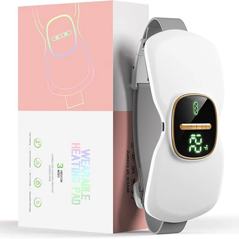 

3-level heating & vibrating belt for women’s uterine care and cramp relief during menstruation.