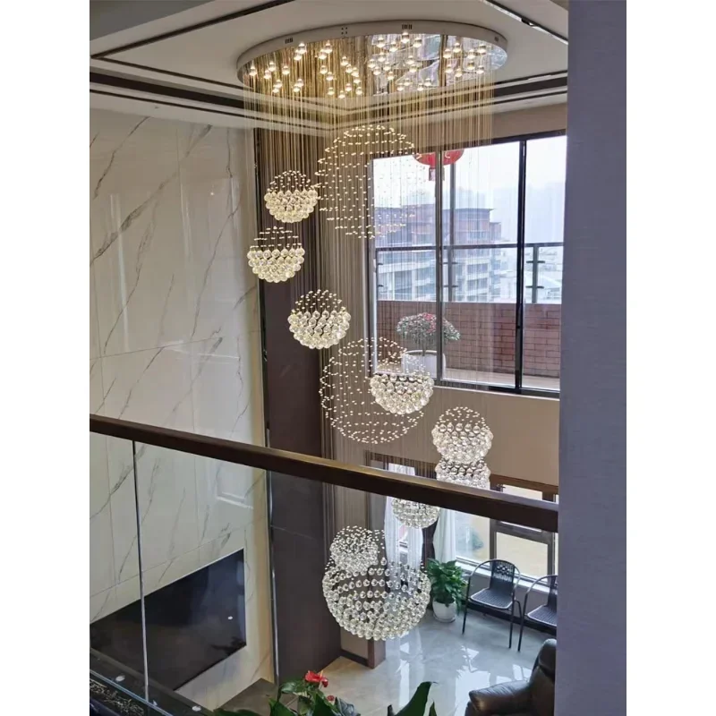 

TRY Modern LED Crystal Chandelier Lights For Room Cristal Lustre Long Pendant Hanging Lighting Ceiling lamp decoraction luxury