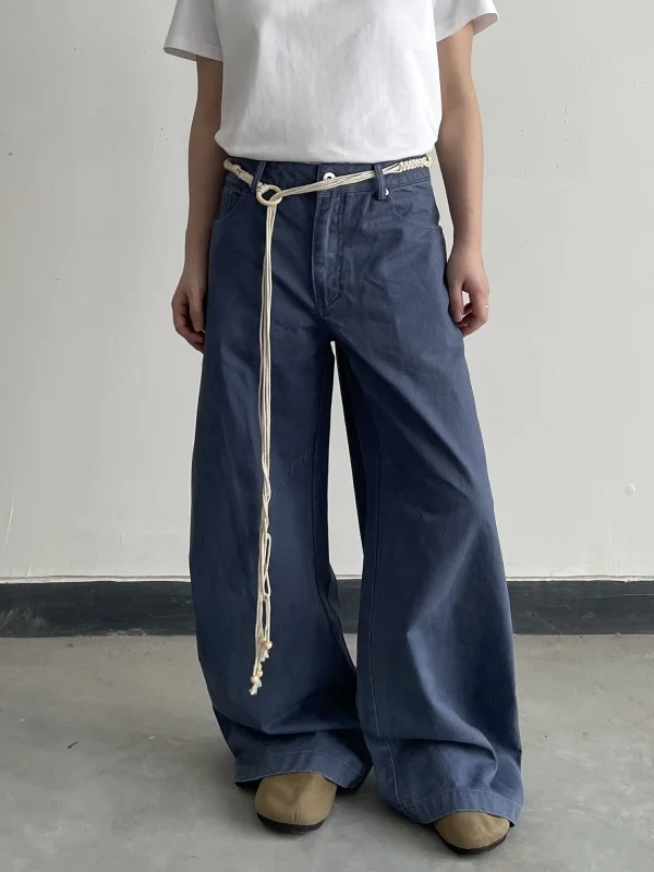 

American Sle Vintage Waed Work Pants Loose Fit Casual Long Trousers for Men And Women Autumn Season Straight Leg Jeans