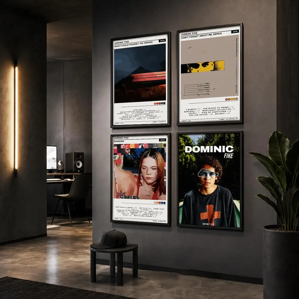D-Dominic Fike Rapper Album Poster HD Home Wall Stickers House Hallway Living Room Bedroom Bar Office Decor Art Prints
