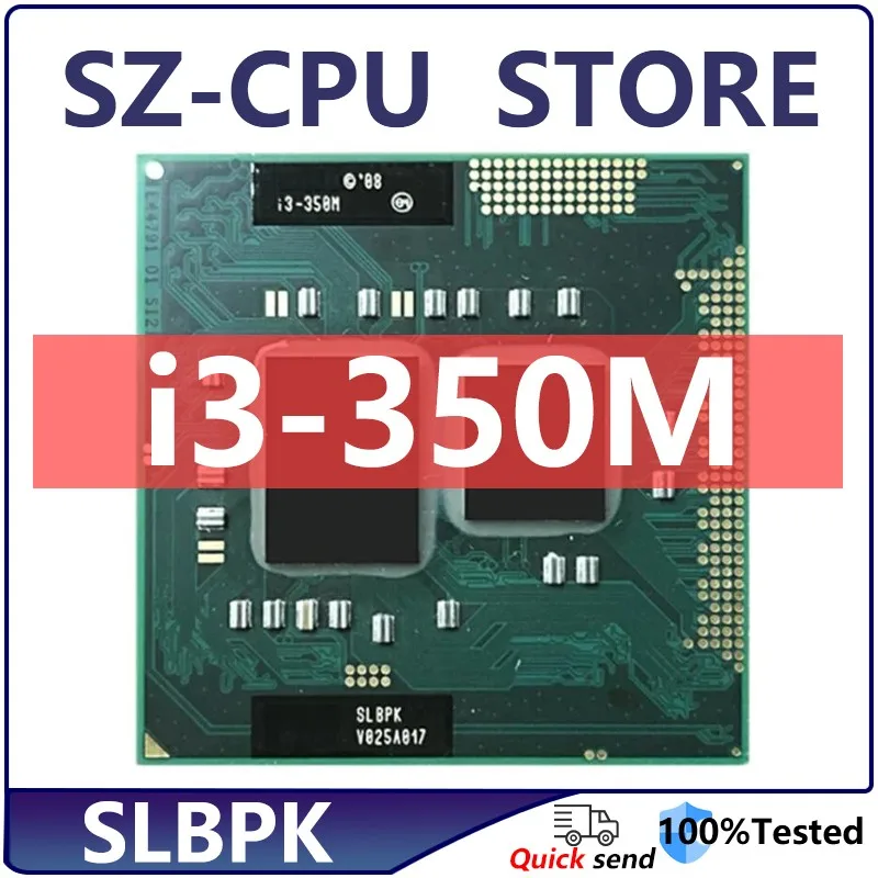 Core i3-350M i3 350M SLBU5 SLBPK 2.2 GHz Dual-Core Quad-Thread CPU Processor 3M 35W Socket G1 / rPGA988A