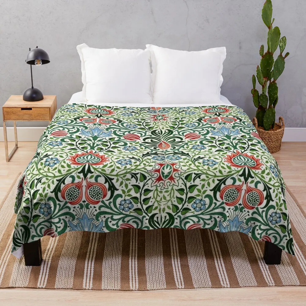 

Pomegranate William Morris Throw Blanket blankets ands Luxury Blankets