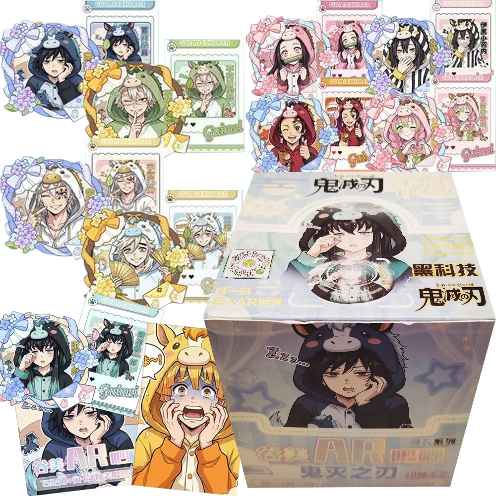 

Japanese Anime IP Demon Slayer Creative Design AR Badges Kamado Tanjiro Hobby Collection Flash Cards Trendy Peripheral Toy Gifts