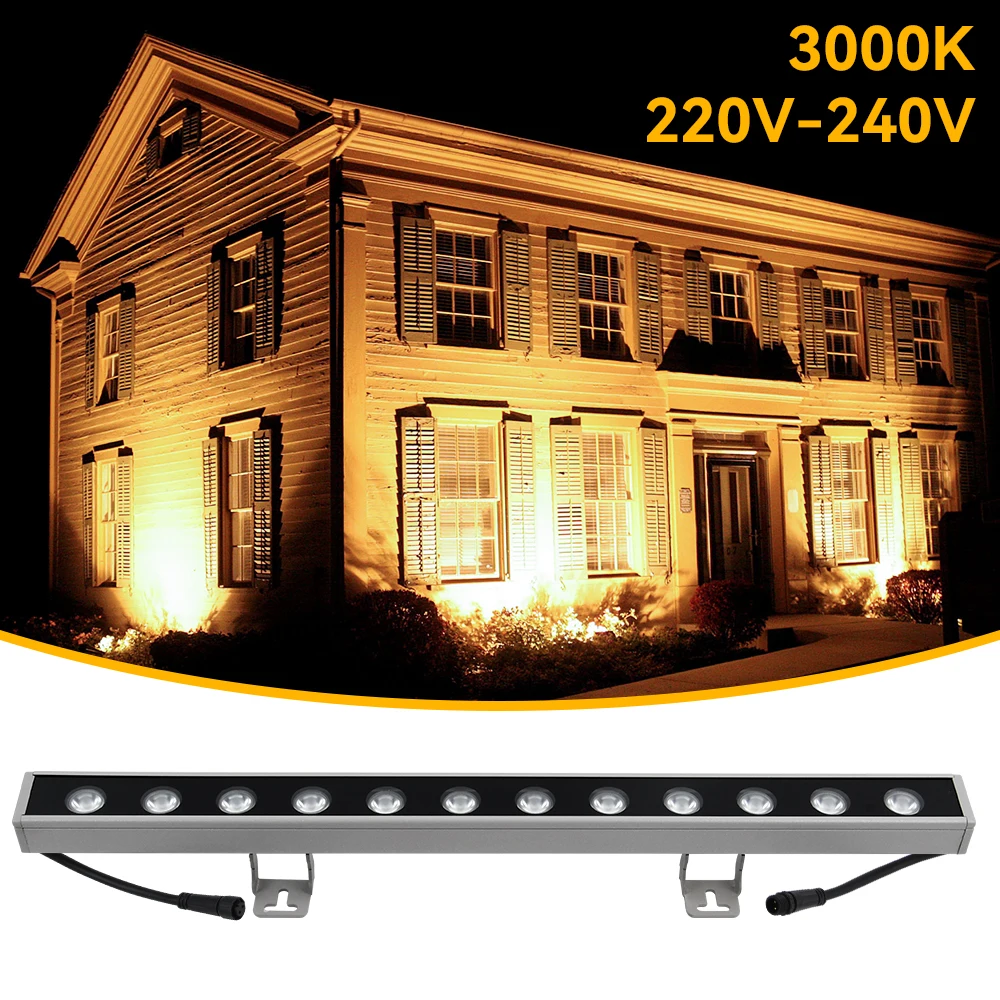 Wandleuchte für den Außenbereich, wasserdicht, modernes Wandwaschlicht, warmweiß, 3000 K, IP65, Garten, AC220V, Hotelbrücke, Straßendekoration