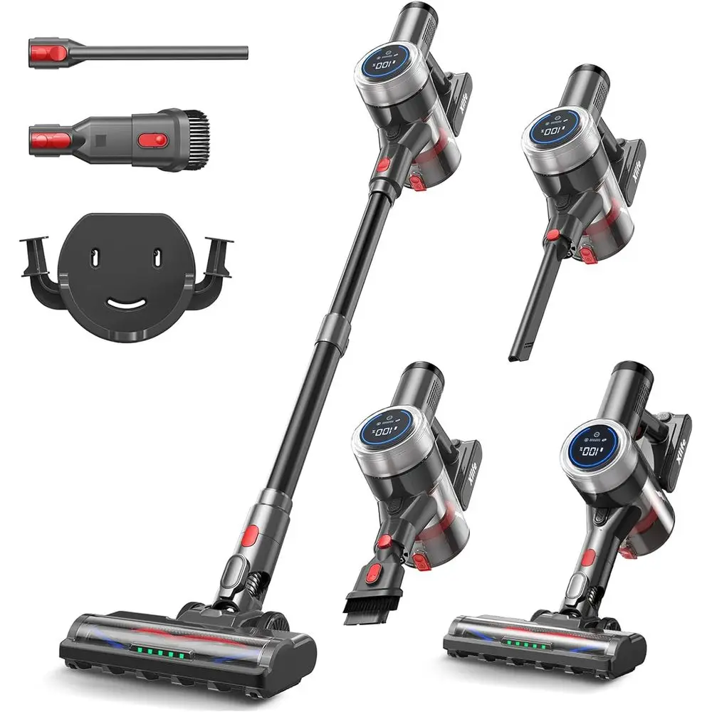 

Пылесос 45KPa 550W для шерсти животных и различных поверхностей с 7-ступенчатым HEPA-фильтром, длительным временем работы, защитой от наматывания, регулируемой ручкой, Li-ion