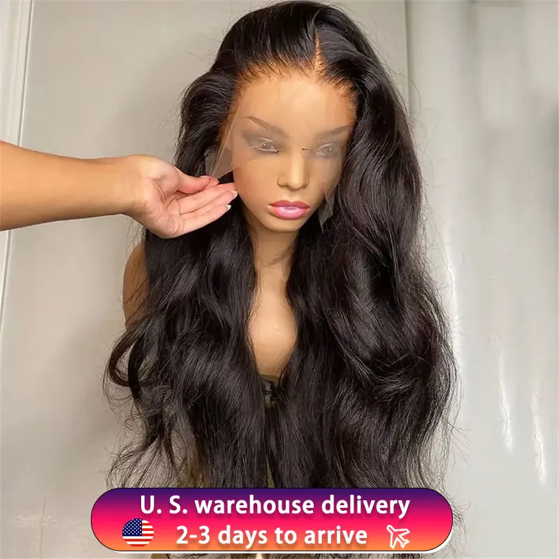 

220% Density Body Wave 100% Human Hair Wigs Brazilian 30 Inch 13x6 Transparent Hd Lace Front Wig Human Hair PrePlucked For Women
