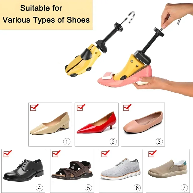 Repacego 1/2pcs Shoe Trees Adjustable Shoe Stretcher Plastic Expander Men Women Unisex Length Width shoes Extender Keeper Heels image 3