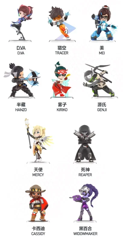 POP MART Overwatch Spelen van de Game Series Mystery Box Echte Blind Box Guess Toys Bag Ornament Beeldjes Home Decor Desktop