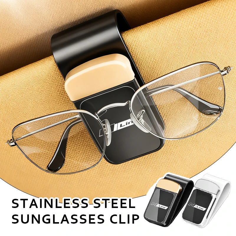 Автомобильный солнцезащитный козырек, держатель для солнцезащитных очков, зажим для карт для хранения очков для Hyundai N Line i10 Azera Grandeur ‌   G70 G80 G90 Купе