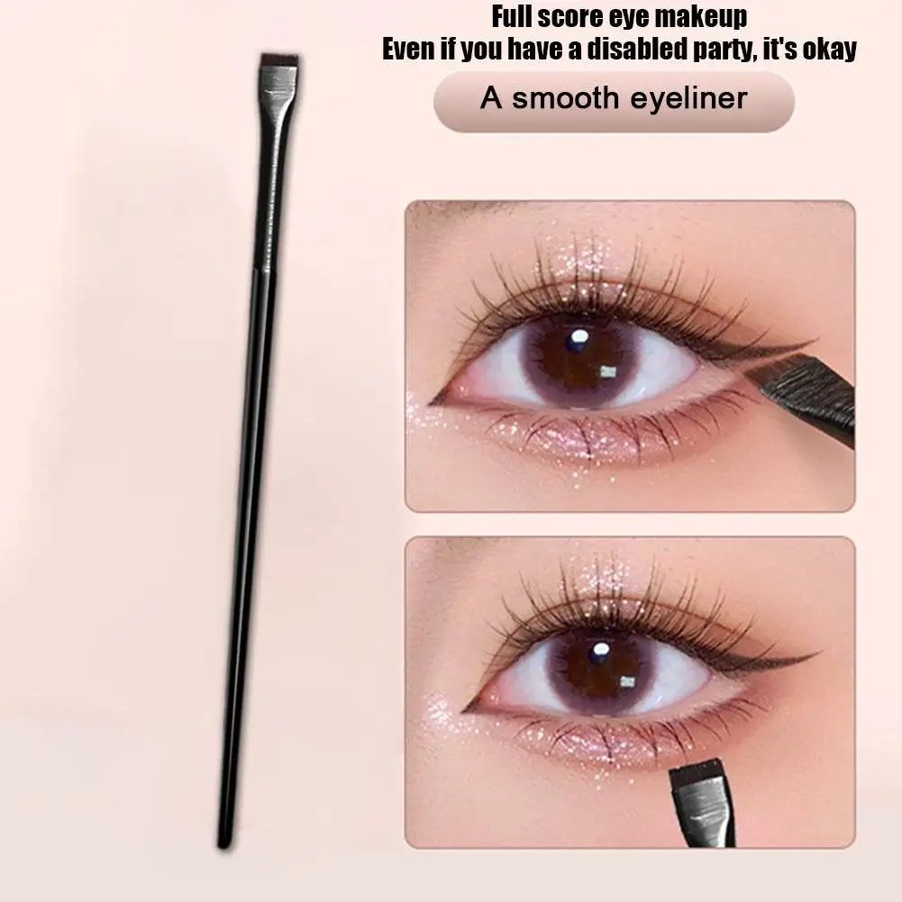 Makeup Brushes Angled Thin Eyebrow Brush Flat Fine Eyeliner Brush Professional Liner Brow Beauty Make Up Tool for women W6B3