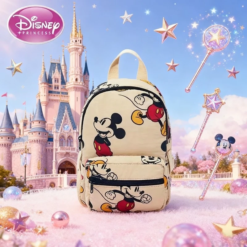 

Disney 2026, новая детская маленькая школьная сумка с Микки Маусом для детского сада, милый студенческий легкий рюкзак с принтом Микки Мауса